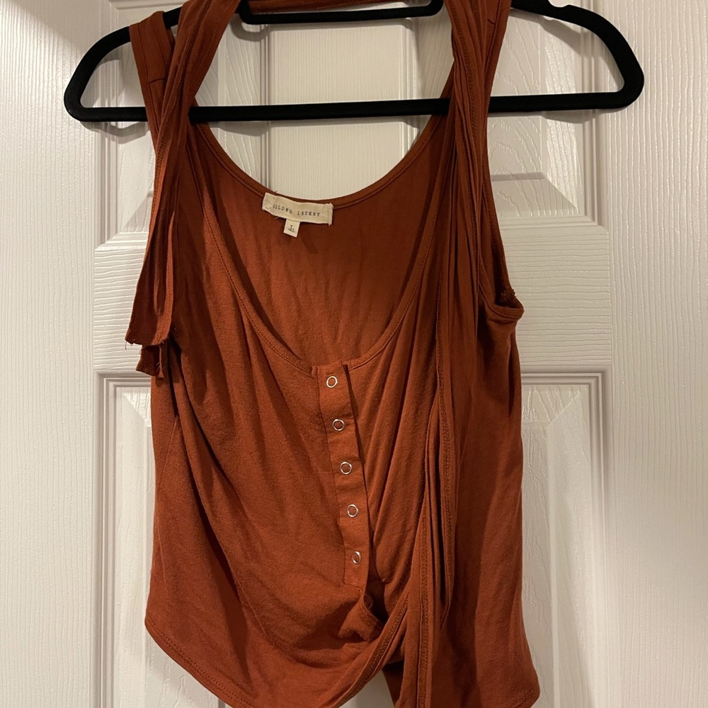 Rustic orange crop top